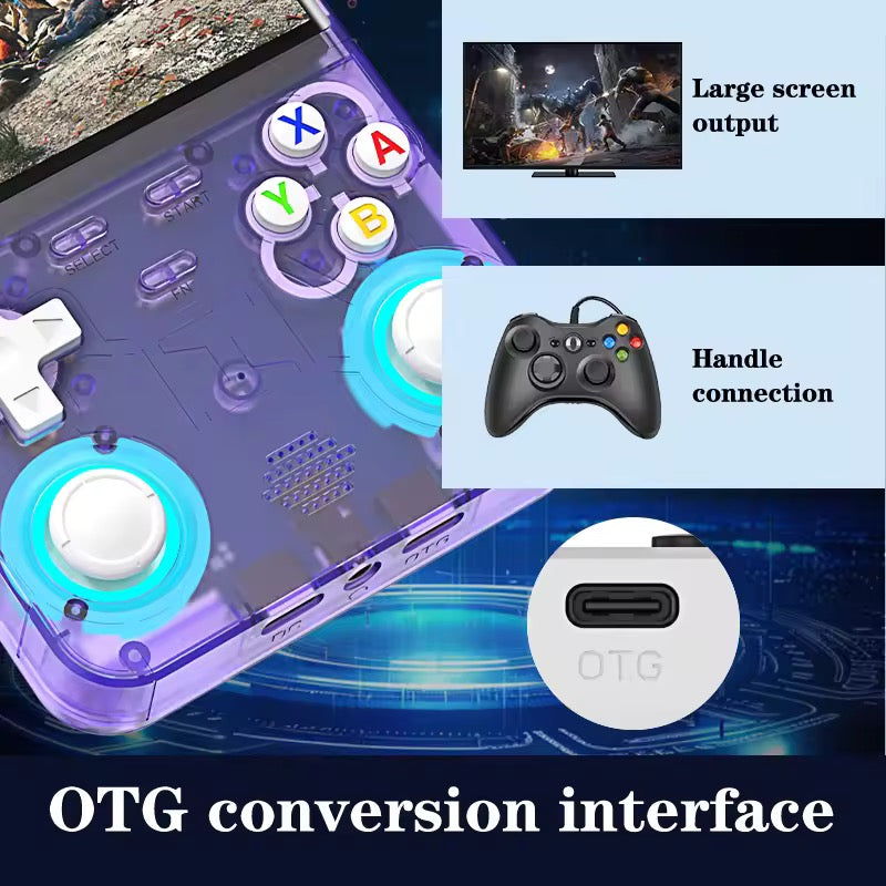 Retro Handheld Video Game Console 3.5 Inch IPS Screen Linux System